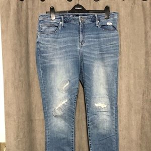 Ava and Viv light jeans stretchy slightly distressed size 14W